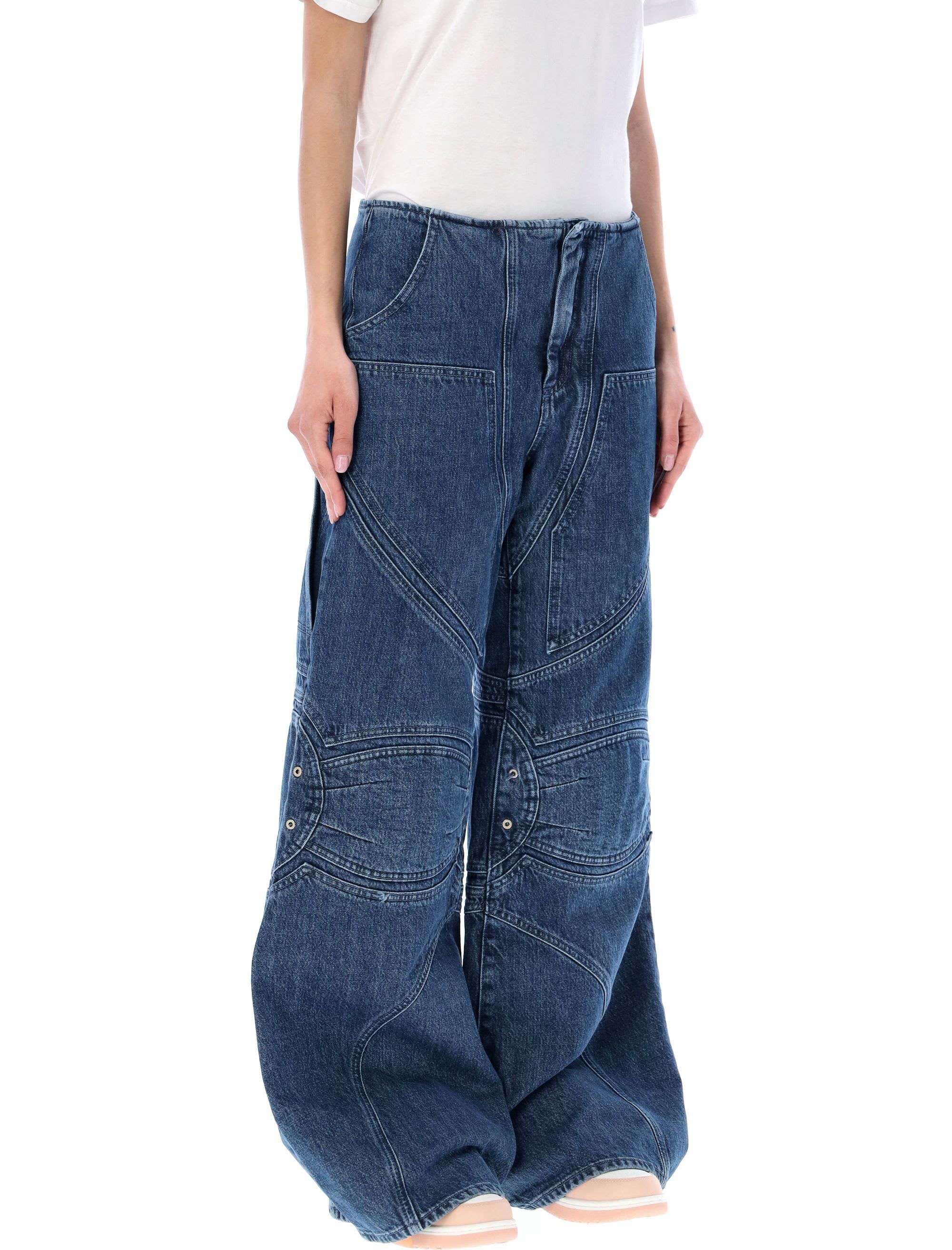 Off-white Motorcycle Low Waist Pant In Blue