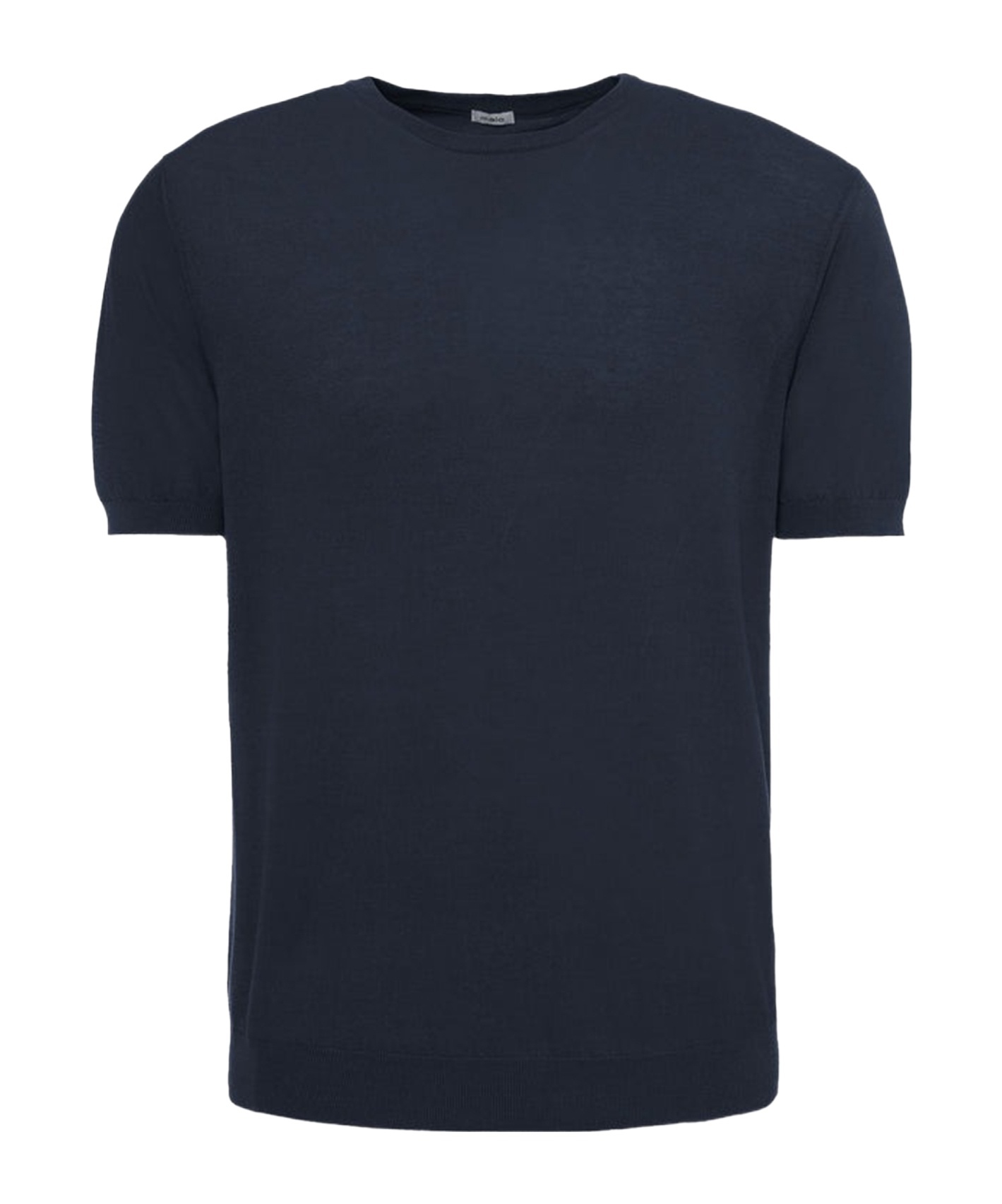 Malo Black Cotton Blend T-shirt In Black