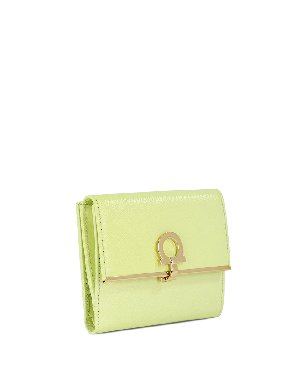 Ferragamo Logo Buckle Wallet In Yellow