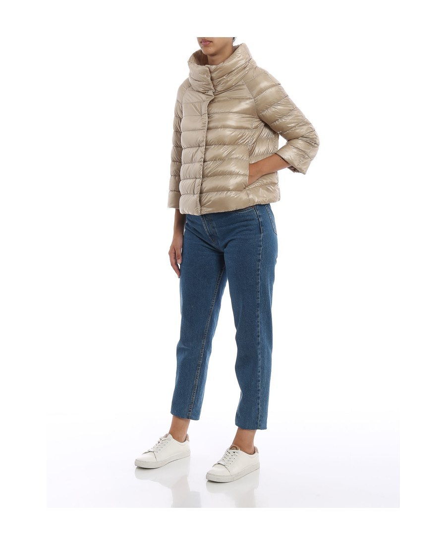 Herno Iconico Woman Puffer Cream Size 8 Polyamide In Nude