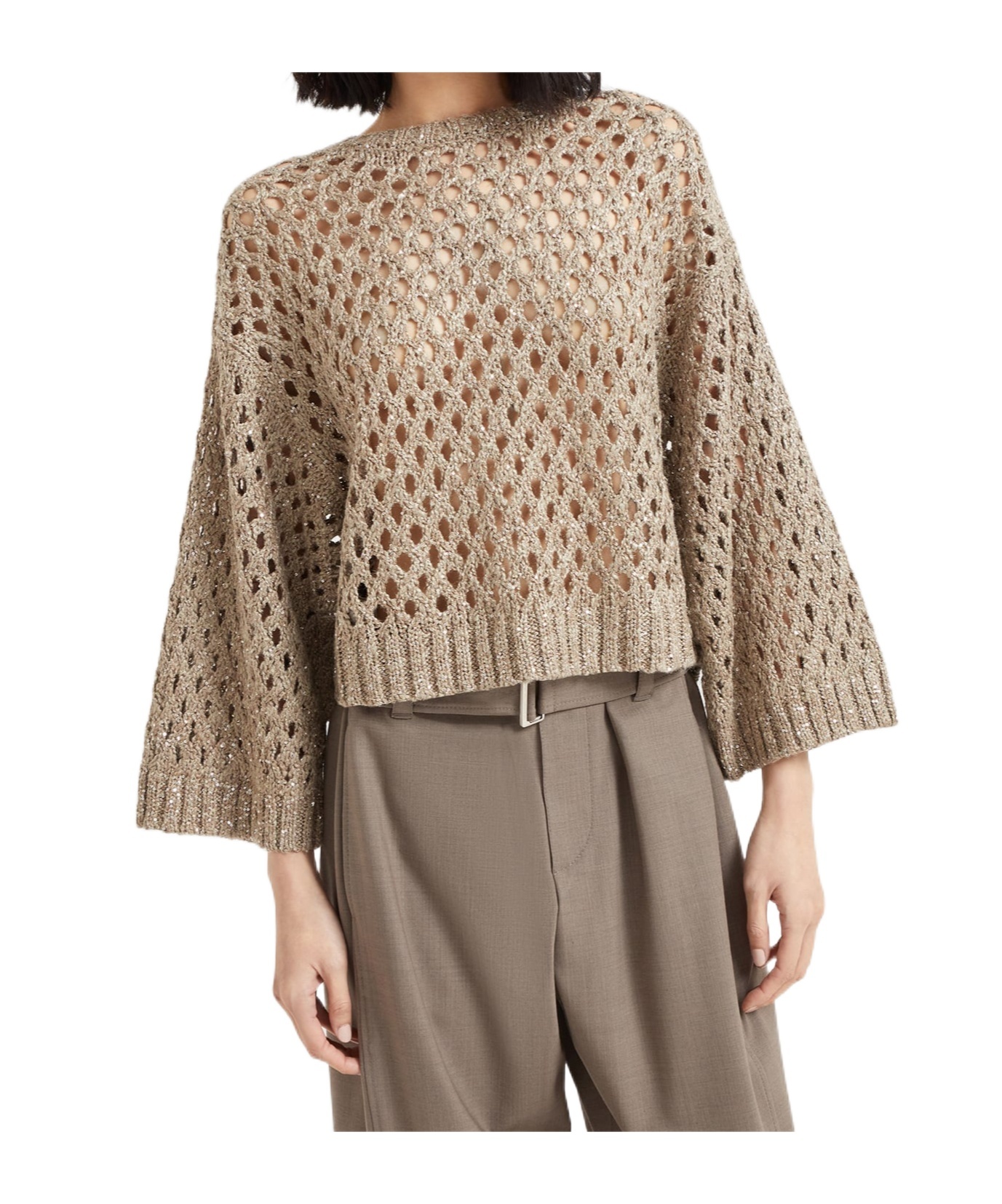 Brunello Cucinelli Dazzling Net Sweater