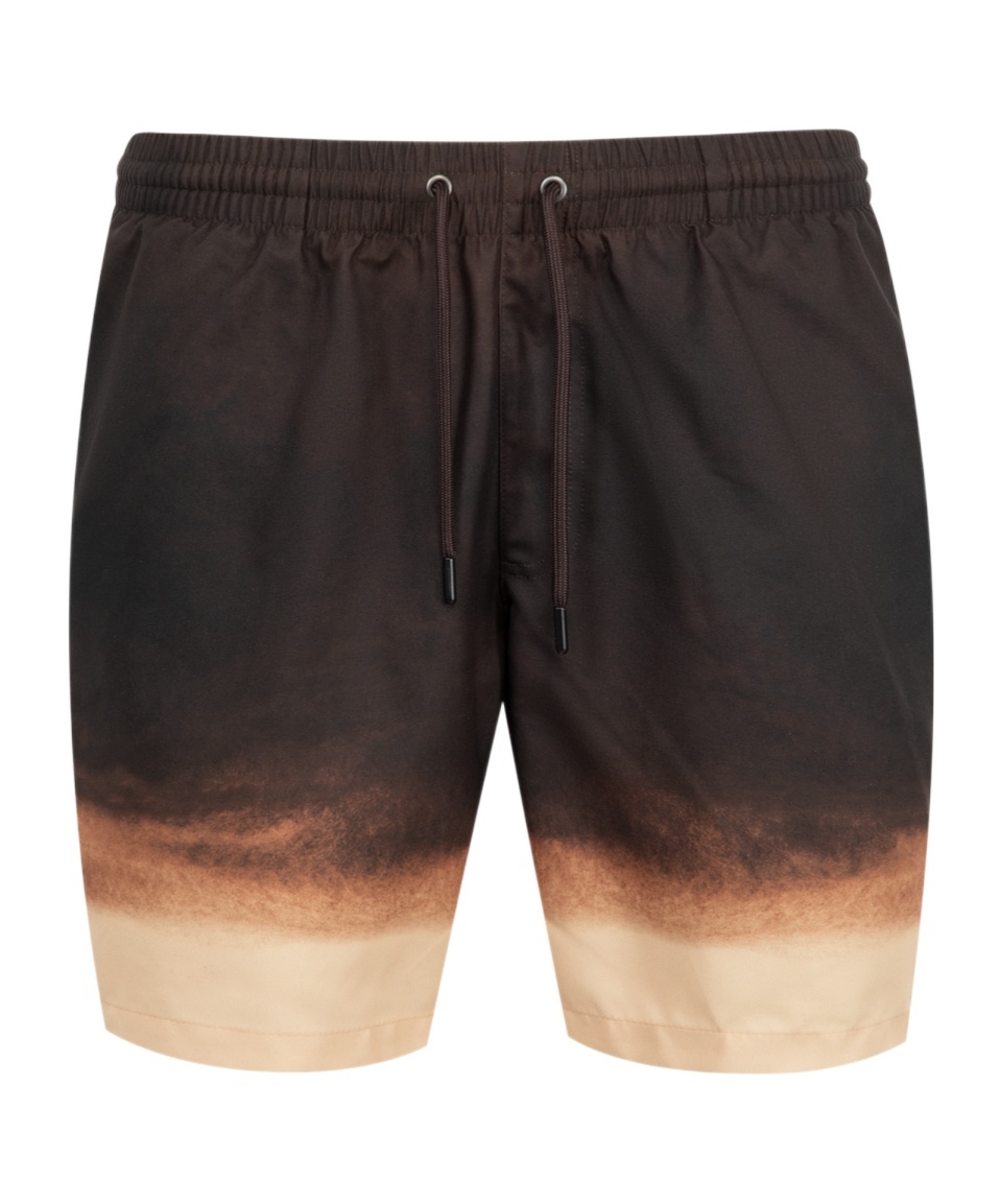 Dries Van Noten Gradient Pattern Swim Trunks In Black