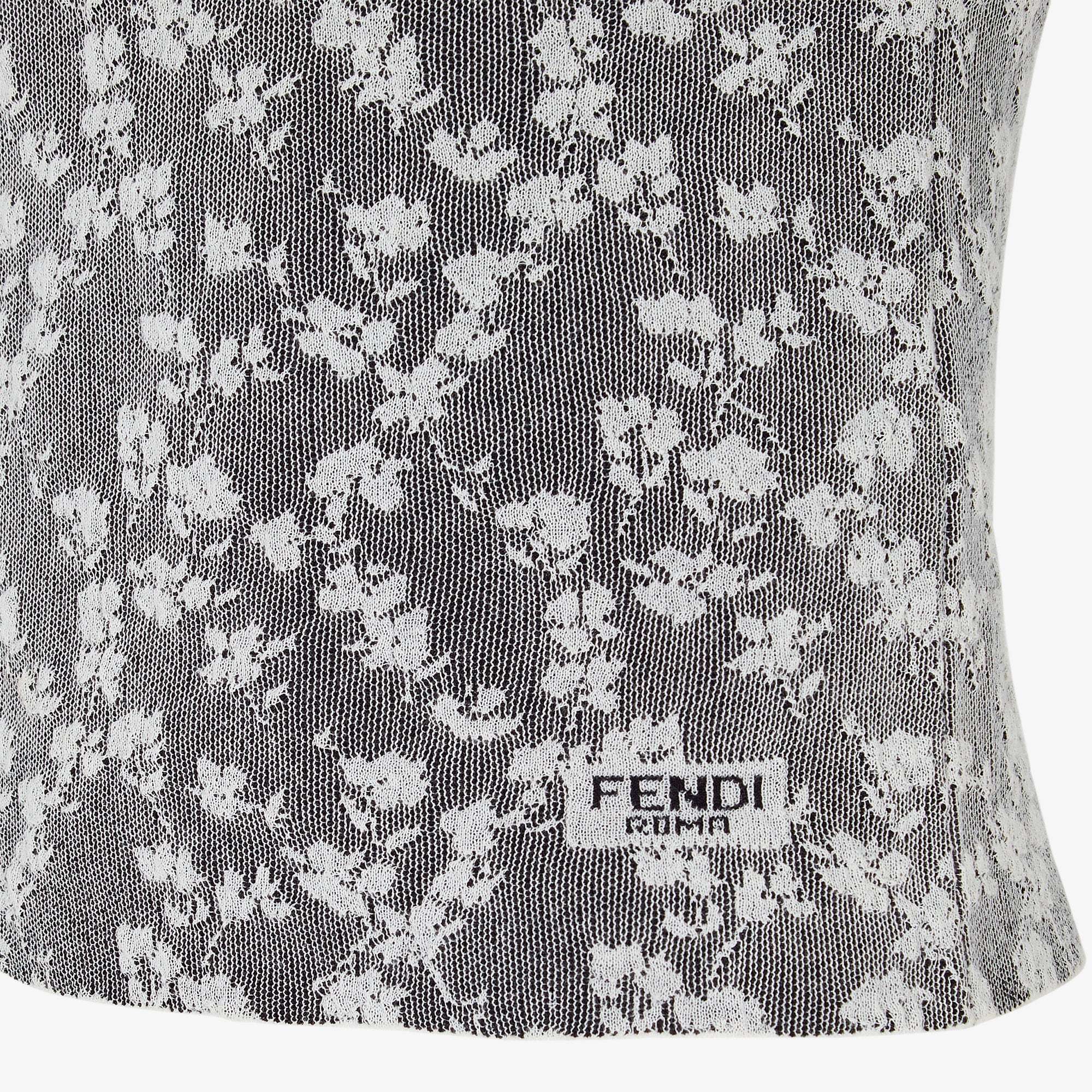 Fendi Floral Print Crewneck T-shirt In Black