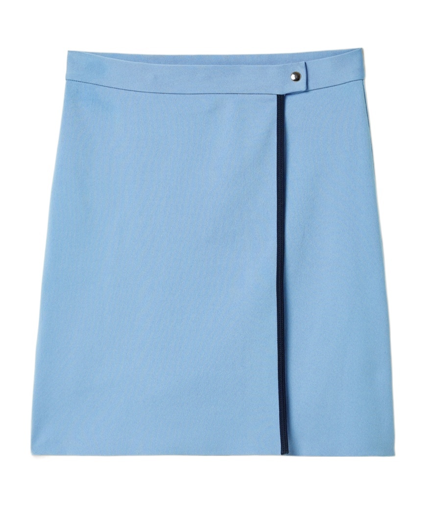 Miu Miu Light Blue Skirt In Technical Yarn Women