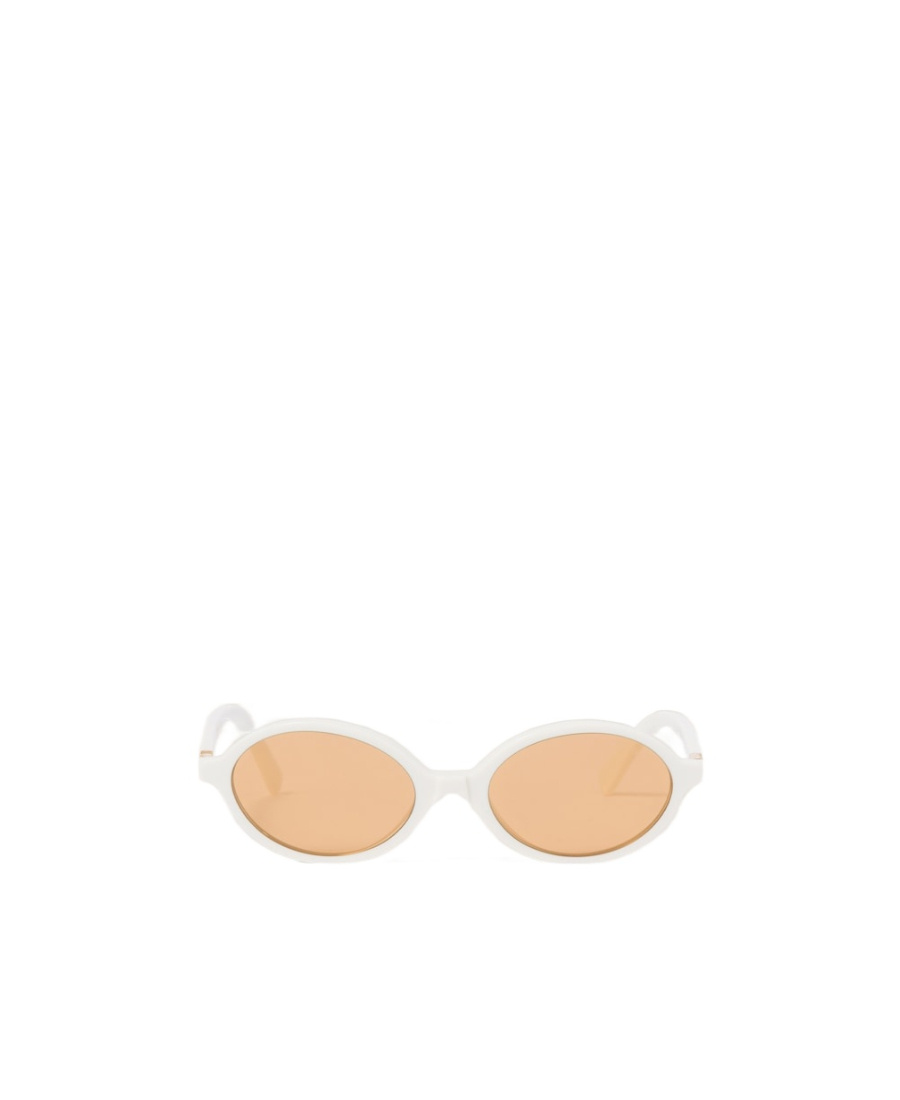 Miu Miu Runway Logo Sunglasses In White