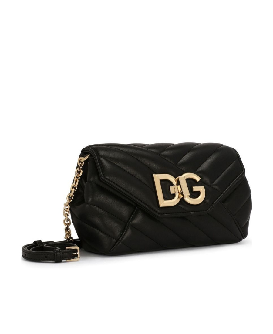 Dolce & Gabbana Small Lop Quilted Crossbody Bag In Black