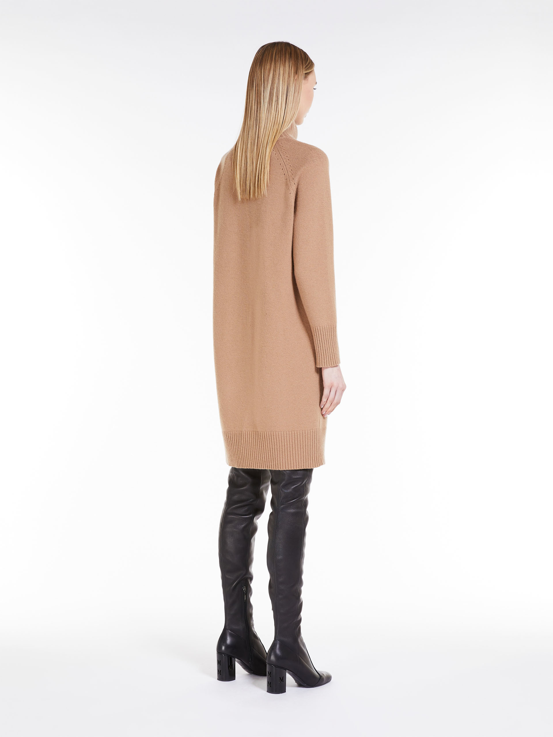 MAX MARA WOOL CASHMERE HIGH-NECK DRESS