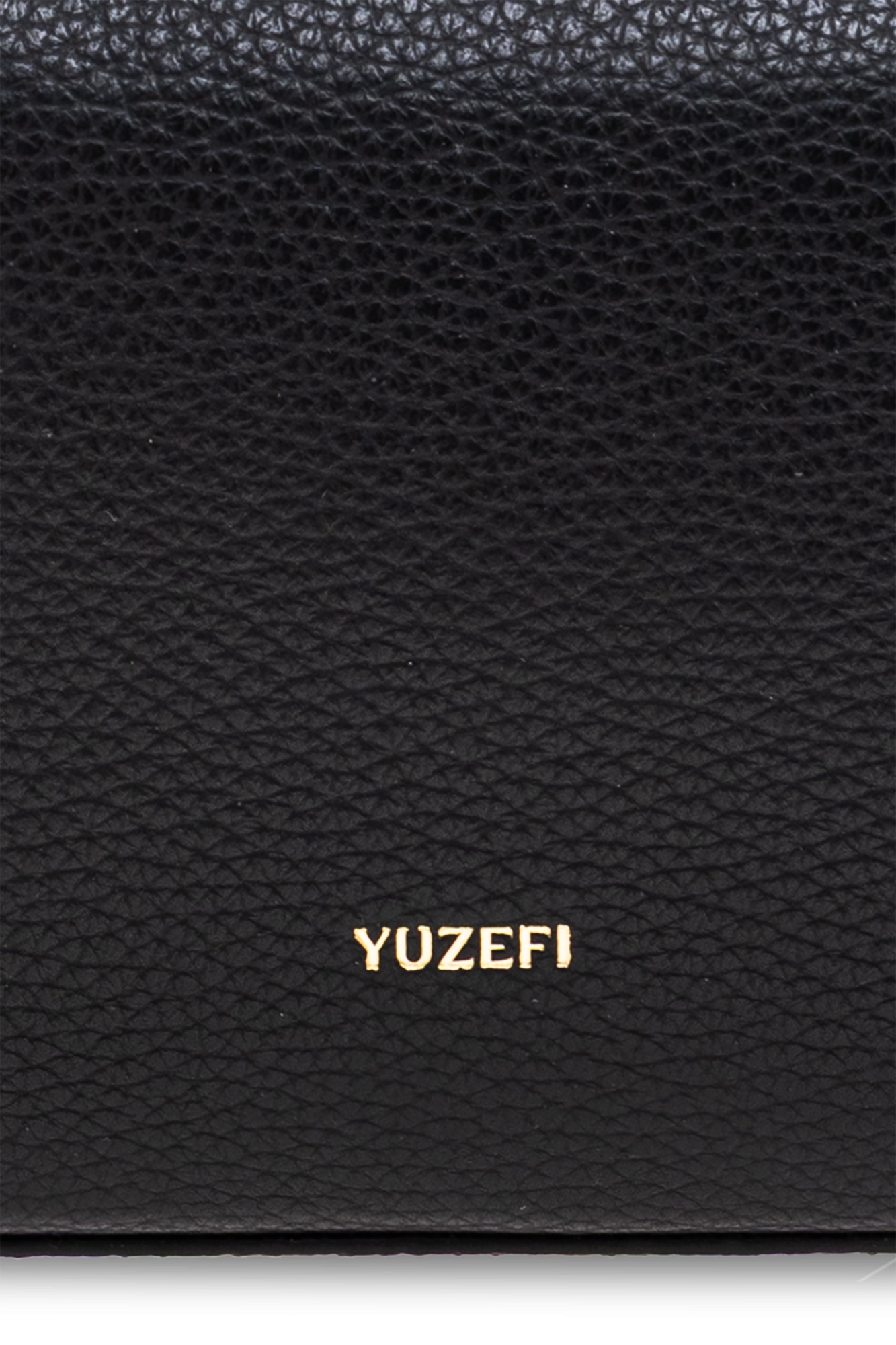 Yuzefi Oyster Pebbled Leather Shoulder Bag In Black