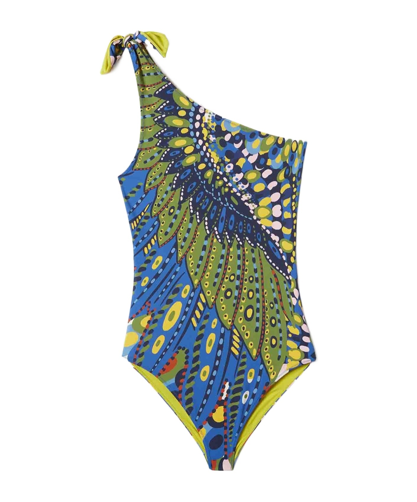 Ladoublej Editions One-shoulder Swimsuit In Multi