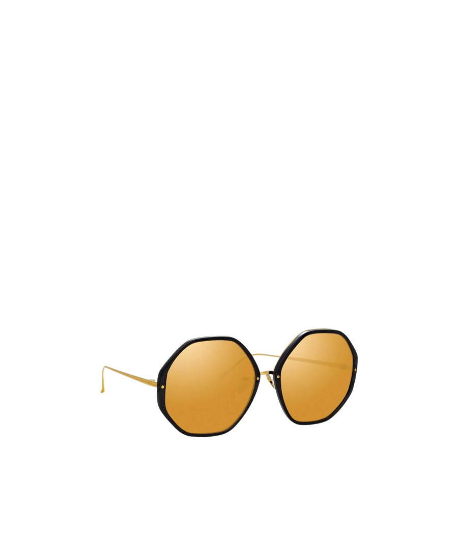Linda Farrow Hexagonal Frame Sunglasses In Multicolor