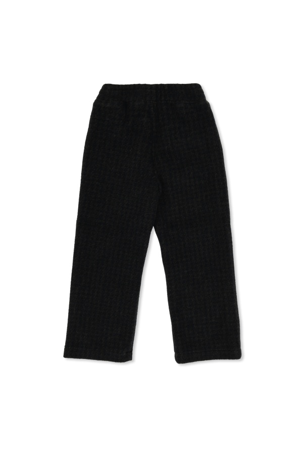 Palm Angels Logo Pants In Black