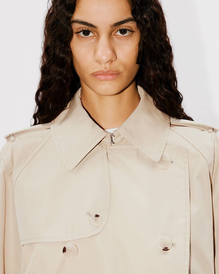 Kenzo Double-breasted Flared-sleeve Jacket In Nude
