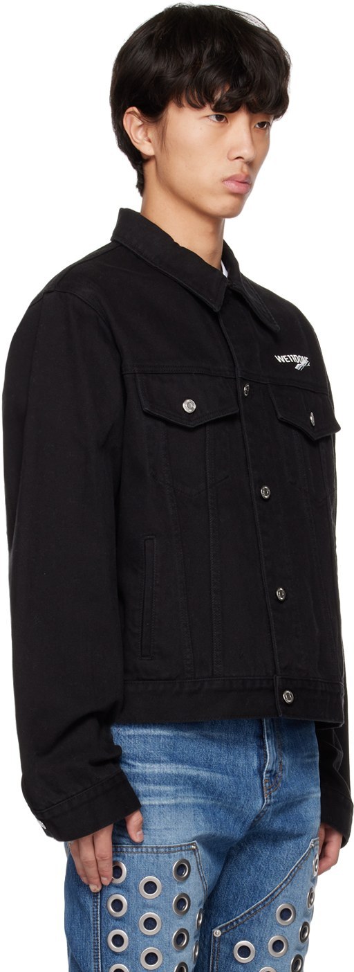 We11 Done Regular-fit Denim Jacket In Black