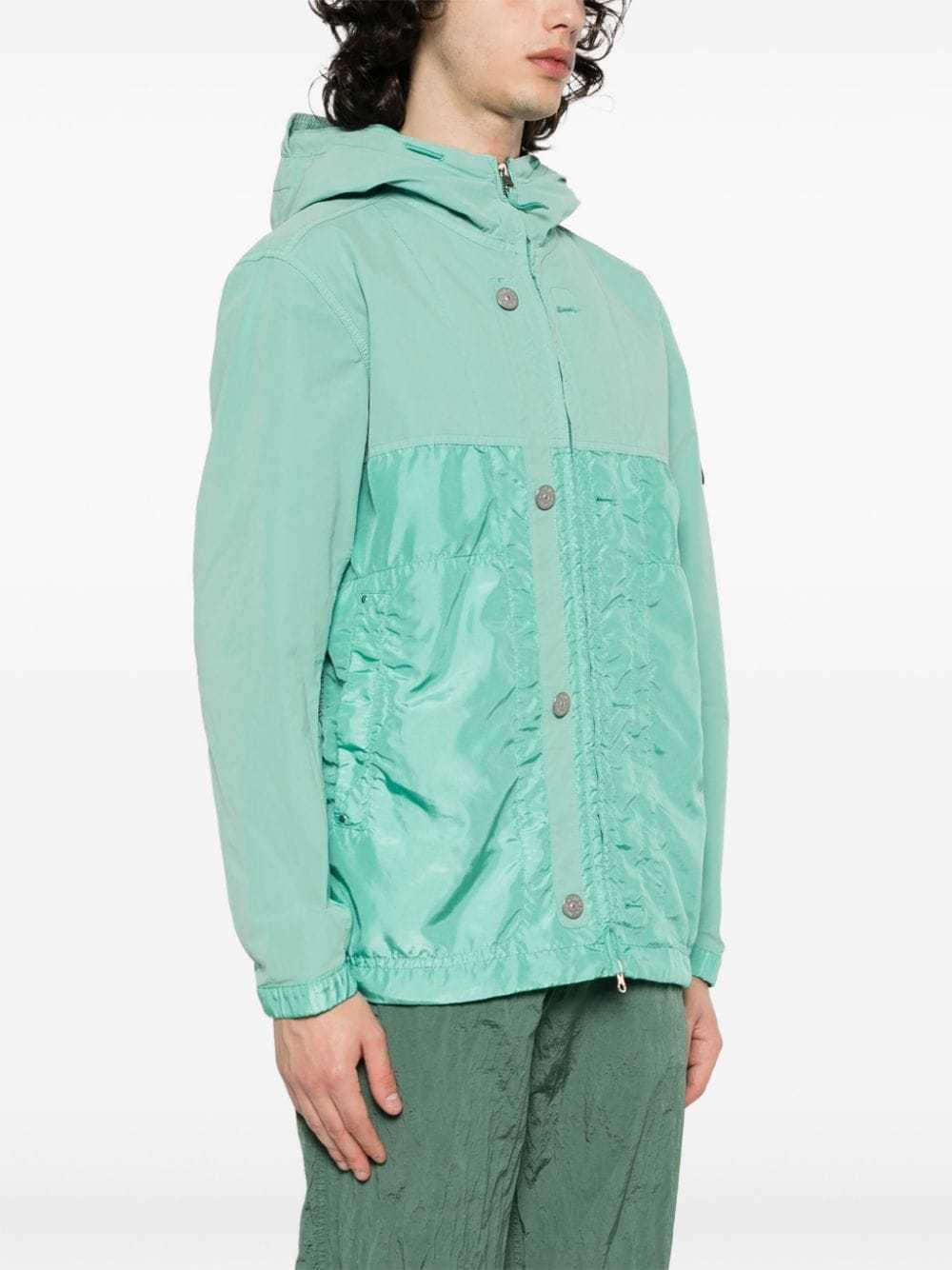 Stone Island Lightweight Hooded Jacket In Green