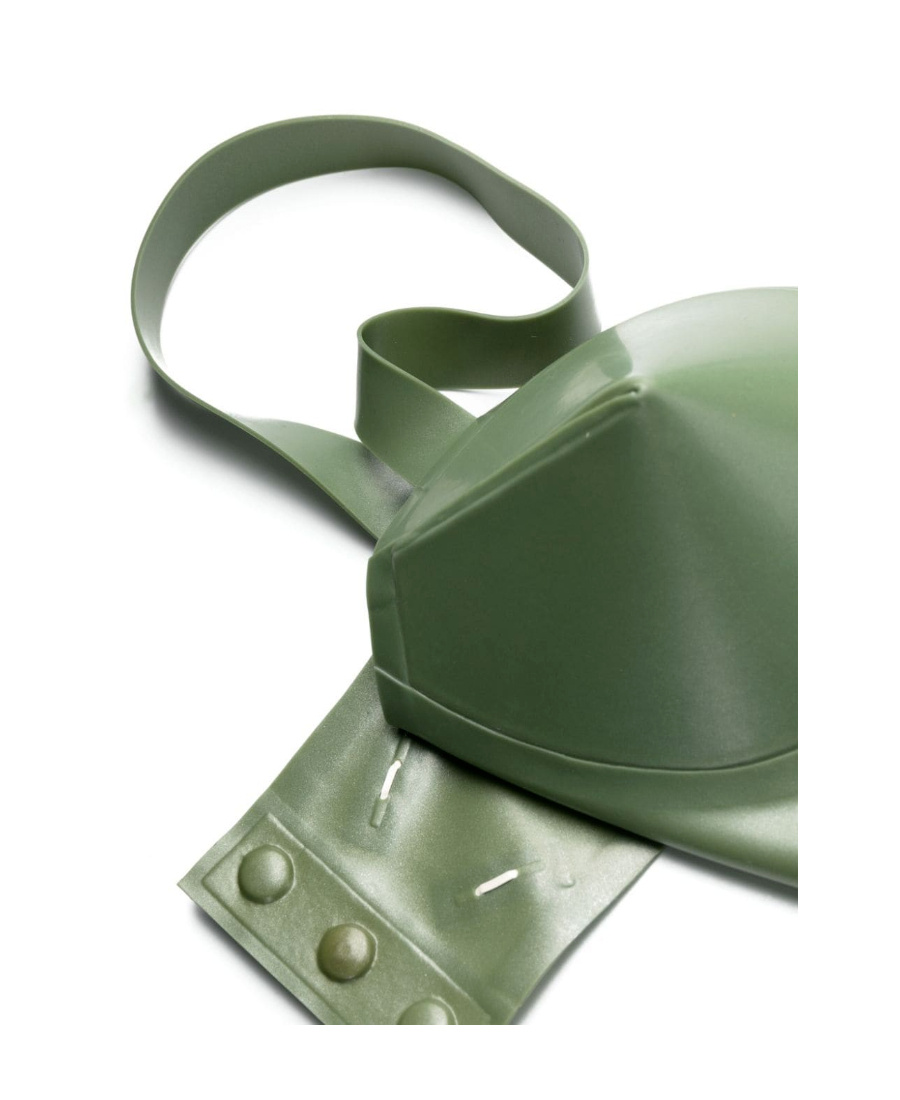 Maison Margiela Adjustable Balconette Bra With Wide Shoulder Straps In Green