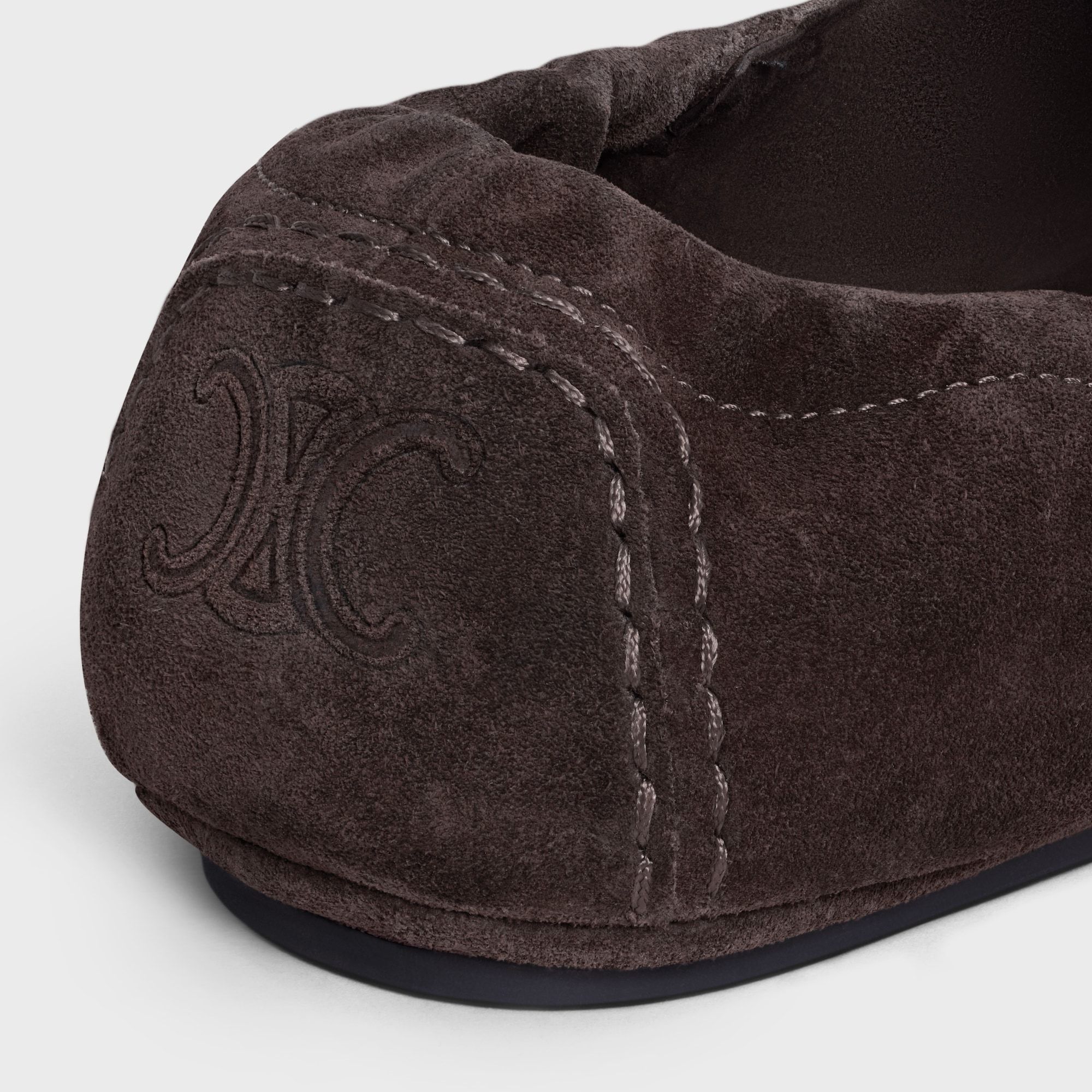 Celine Adam Loafer In Suede Calfskin In Brown