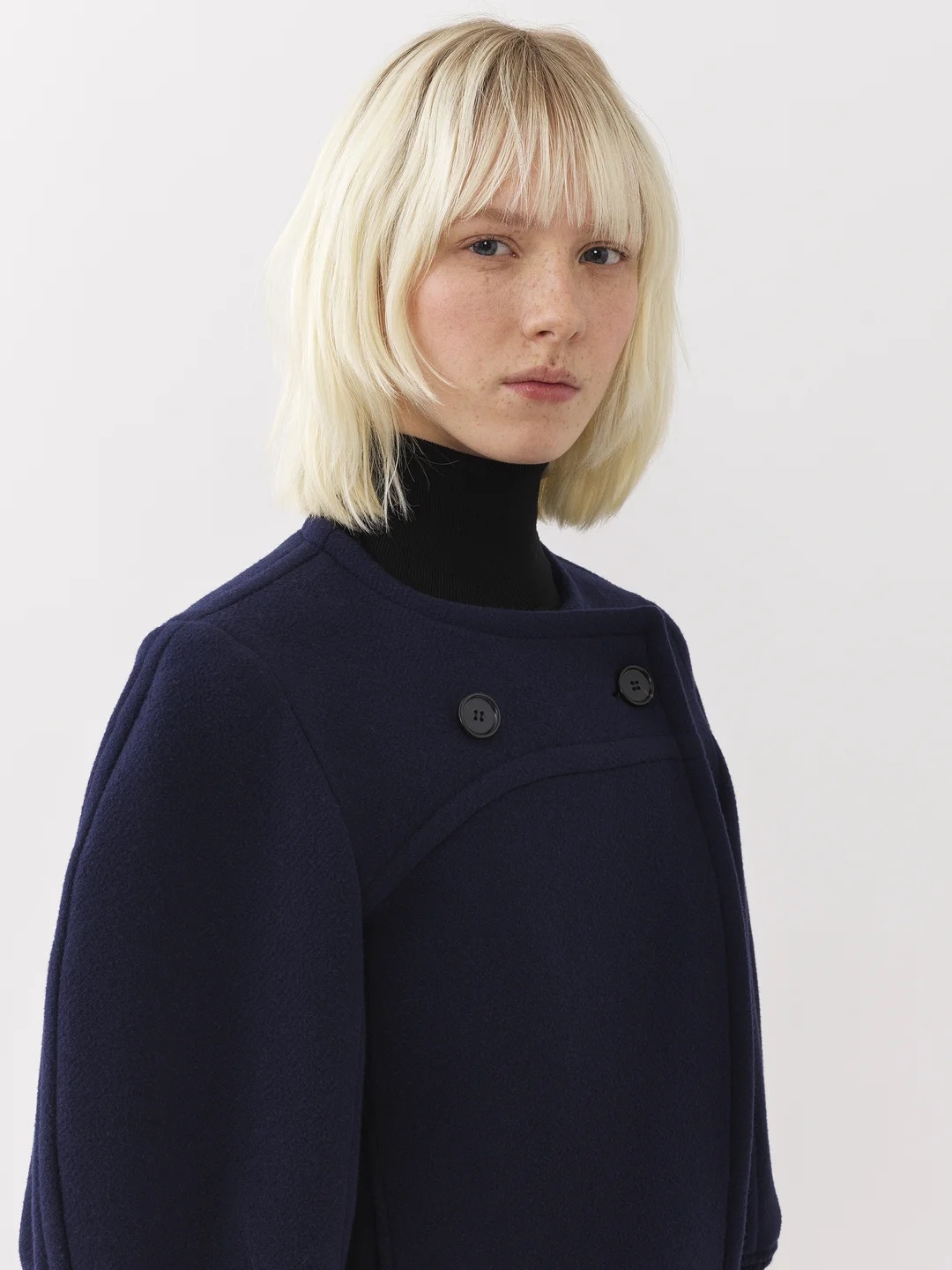 Chloé Wool Casual Coat In Black