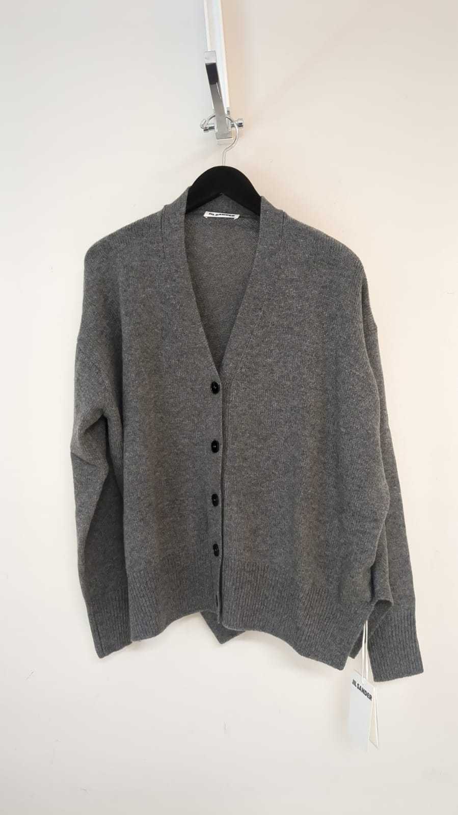 Jil Sander V-neck Knitted Cardigan In Black