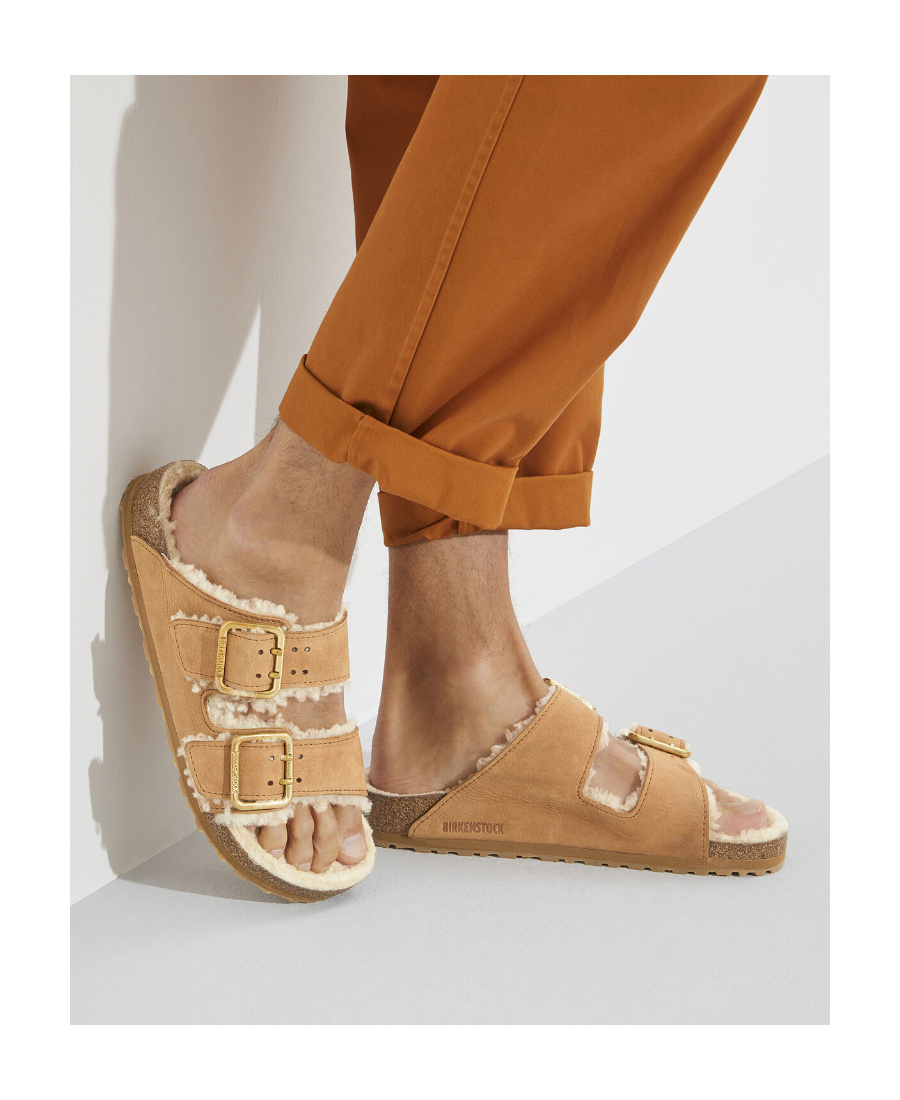 Birkenstock Double-button Slippers In Nude