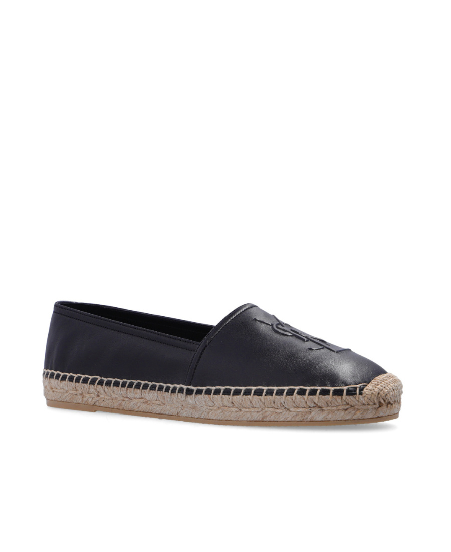 Saint Laurent Monogram Espadrilles In Lambskin In Black