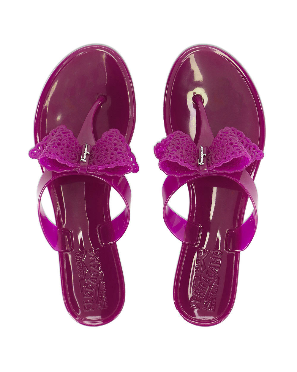 Ferragamo Bowknot Clip Toe Cool Drag In Pink
