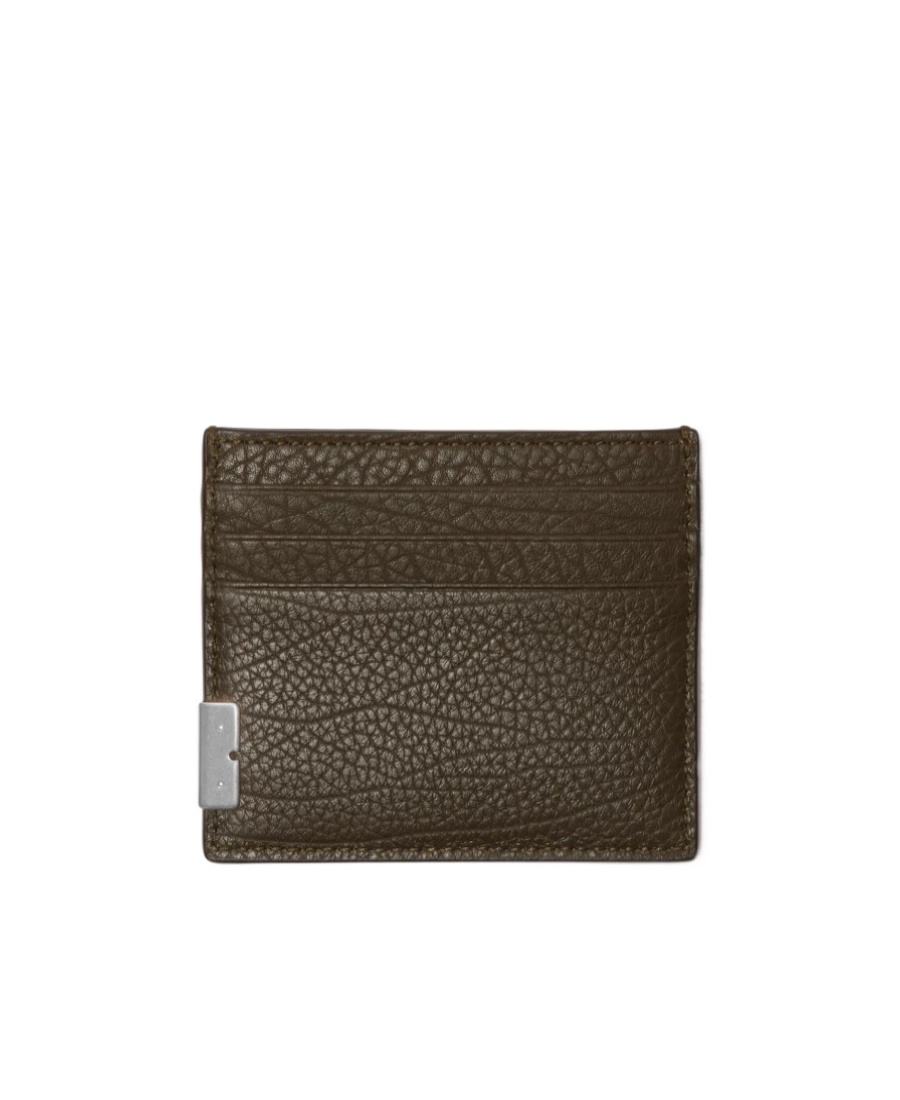 Burberry Tall B Leather Cardholder In Green