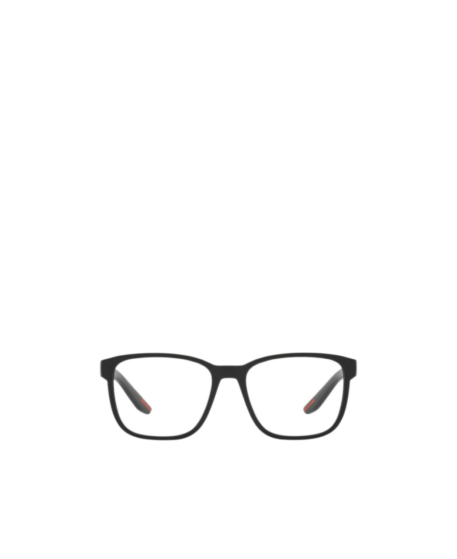 Prada 56mm Rectangular Optical Glasses In Black