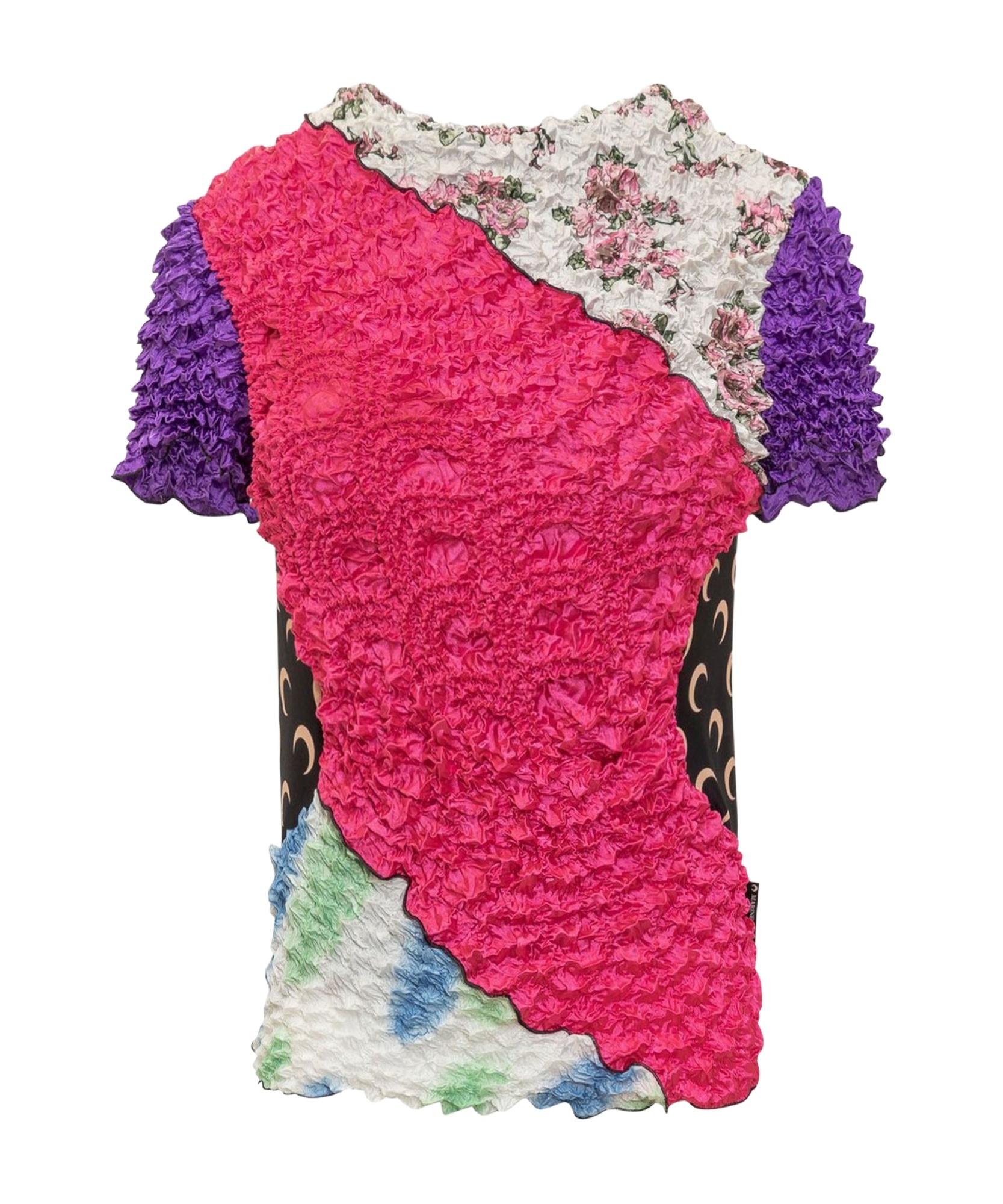 Marine Serre Popcorn Patchwork T-shirt In Multicolor