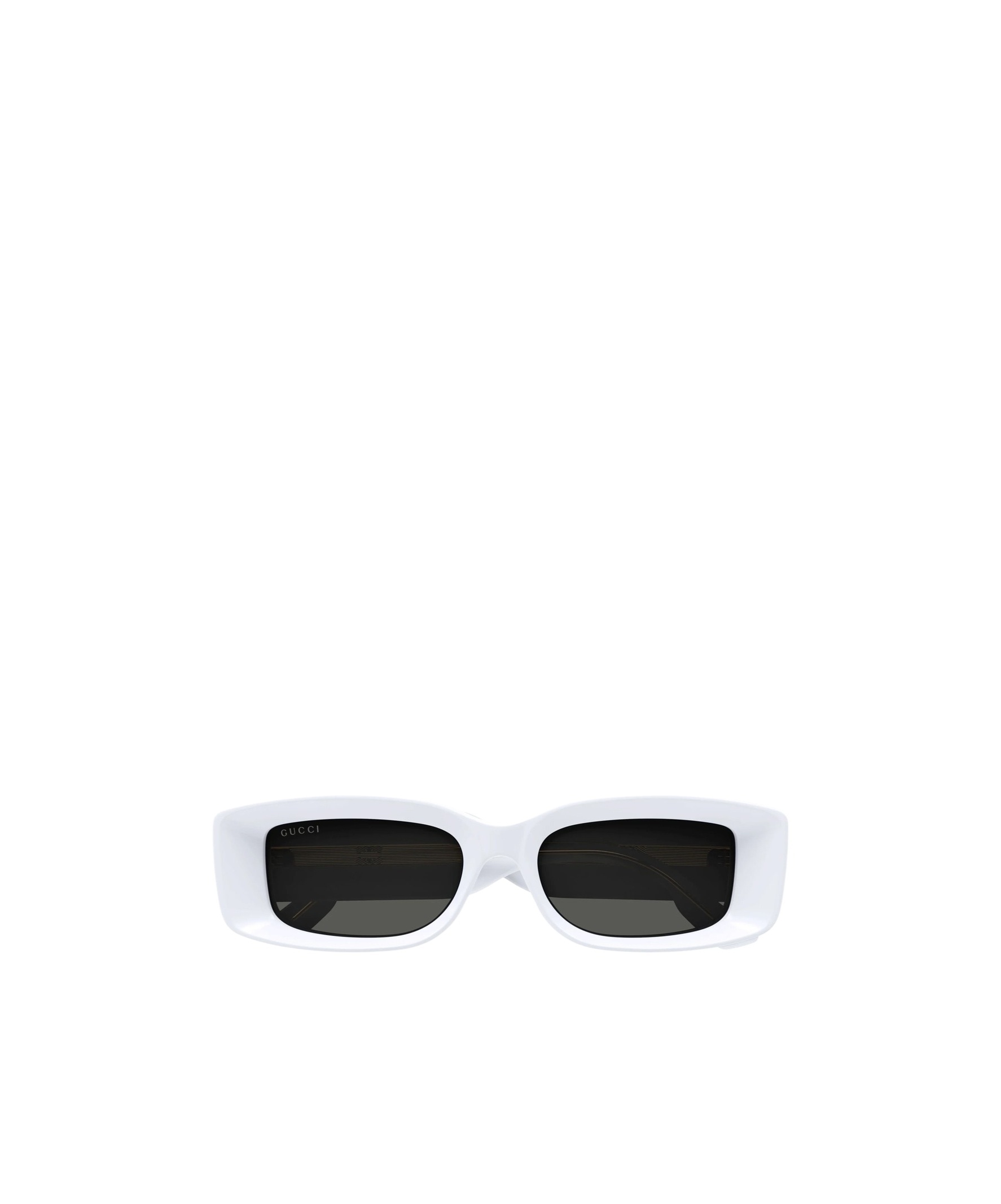 Gucci Womens White Gg1661s Rectangle-frame Acetate Sunglasses In Black