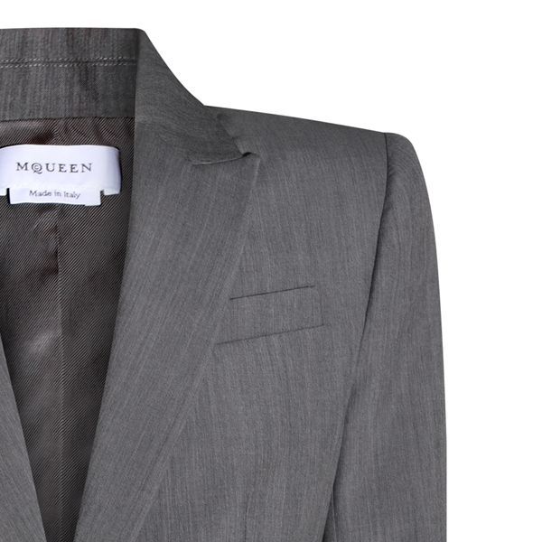 Alexander Mcqueen Coats & Jackets In Gray