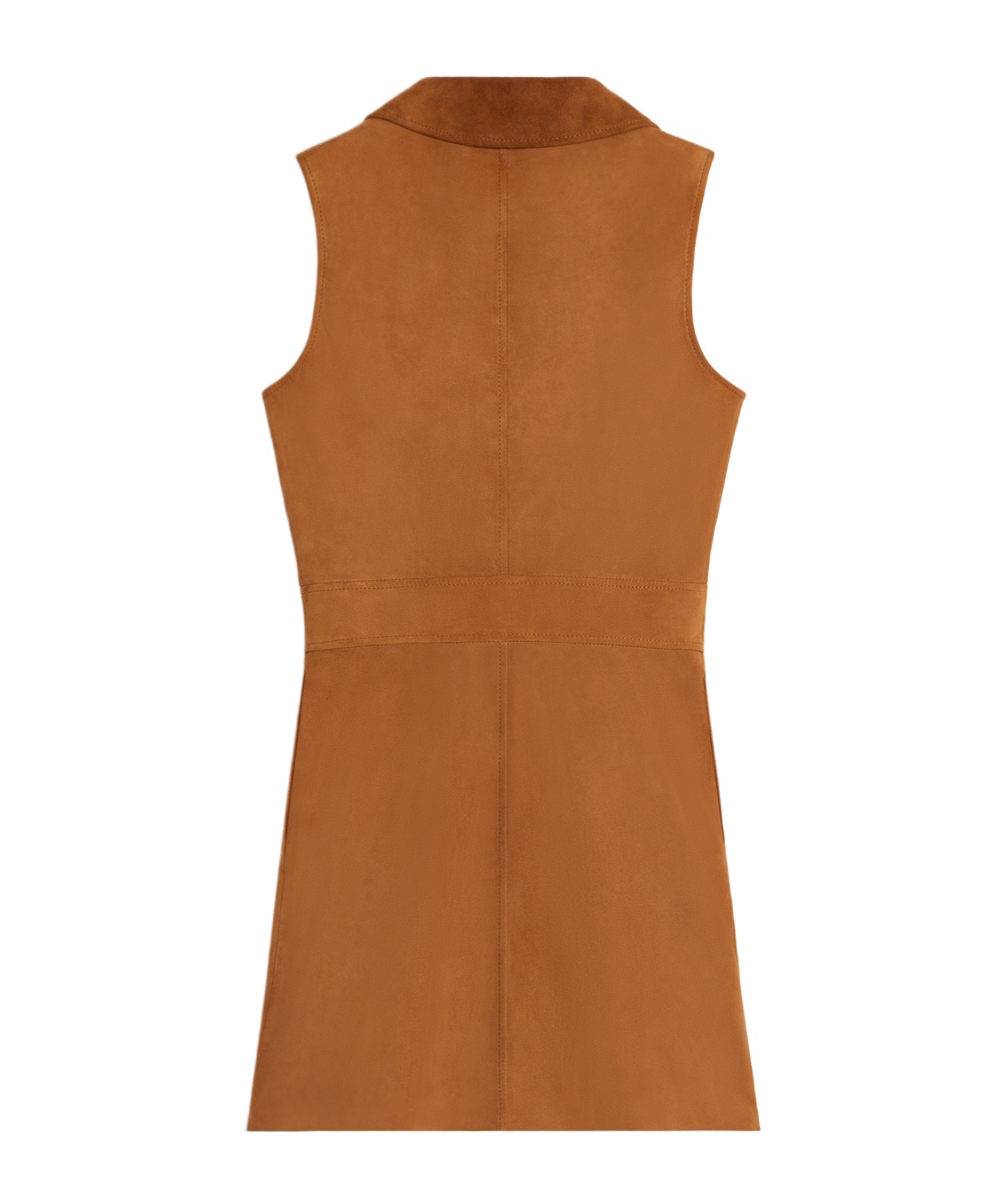 Celine Sleeveless Mini Dress In Camel
