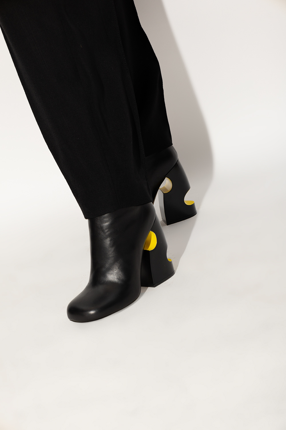 Off-white 110 Meteor Block Ankle Boots In Nappa Leather In Black