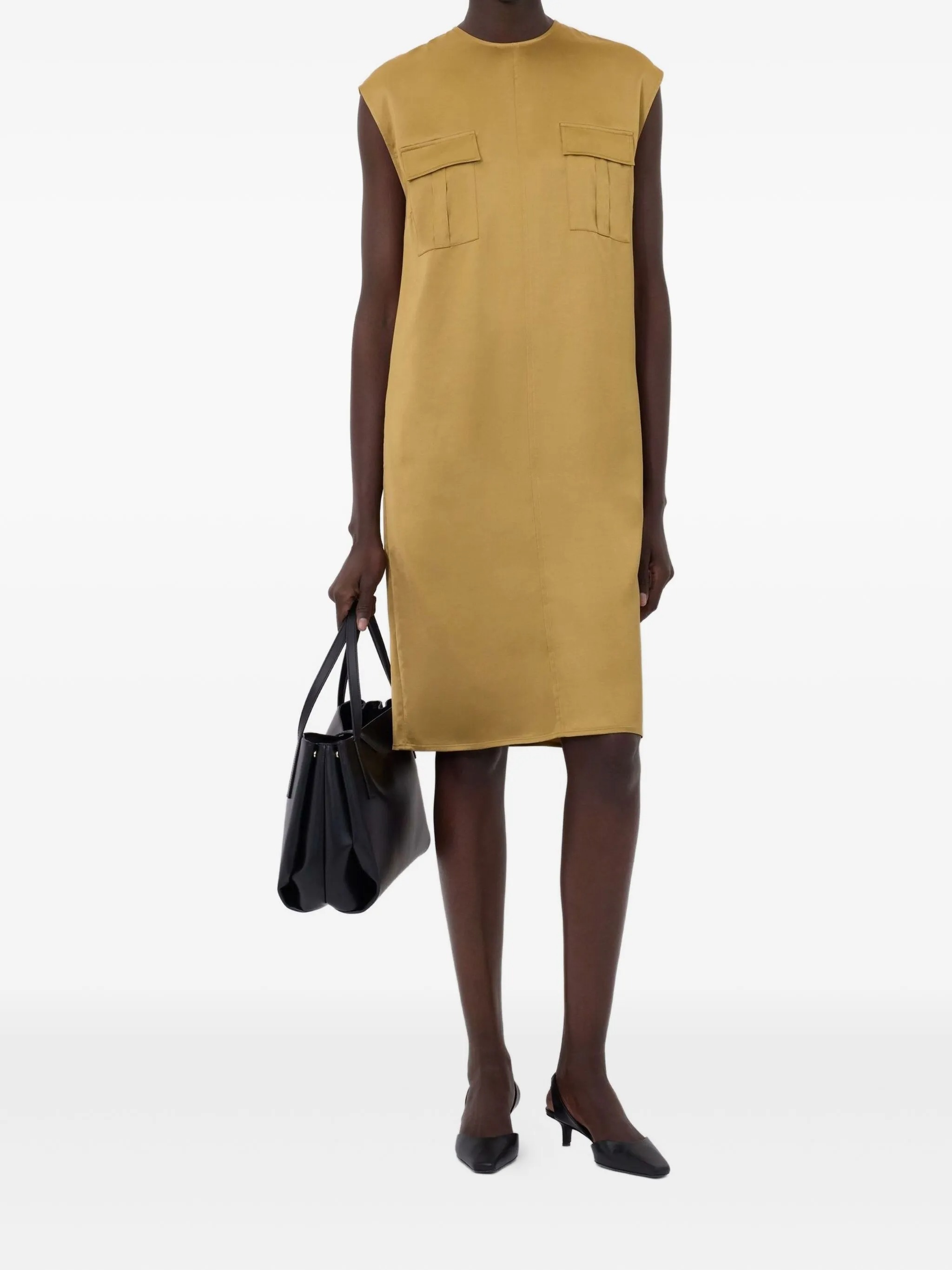 Loulou De Saison Seena Sleeveless Dress Clothing In Brown
