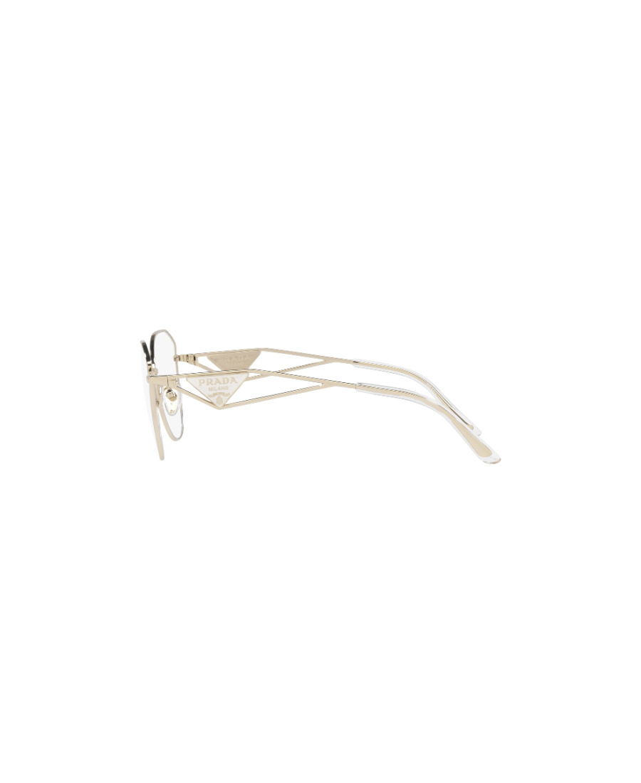 Prada Logo Plaque Cat-eye Frame Glasses In White