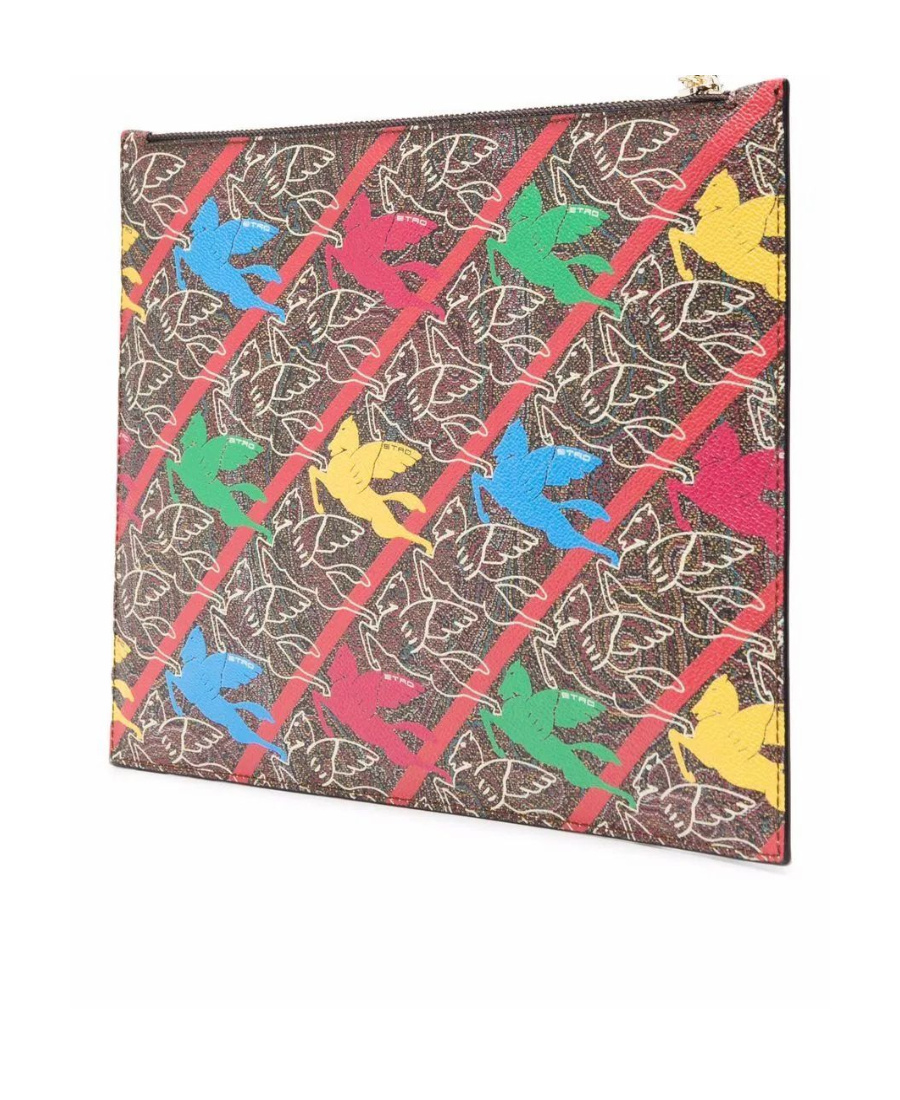 Etro Printed Clutch In Multicolor