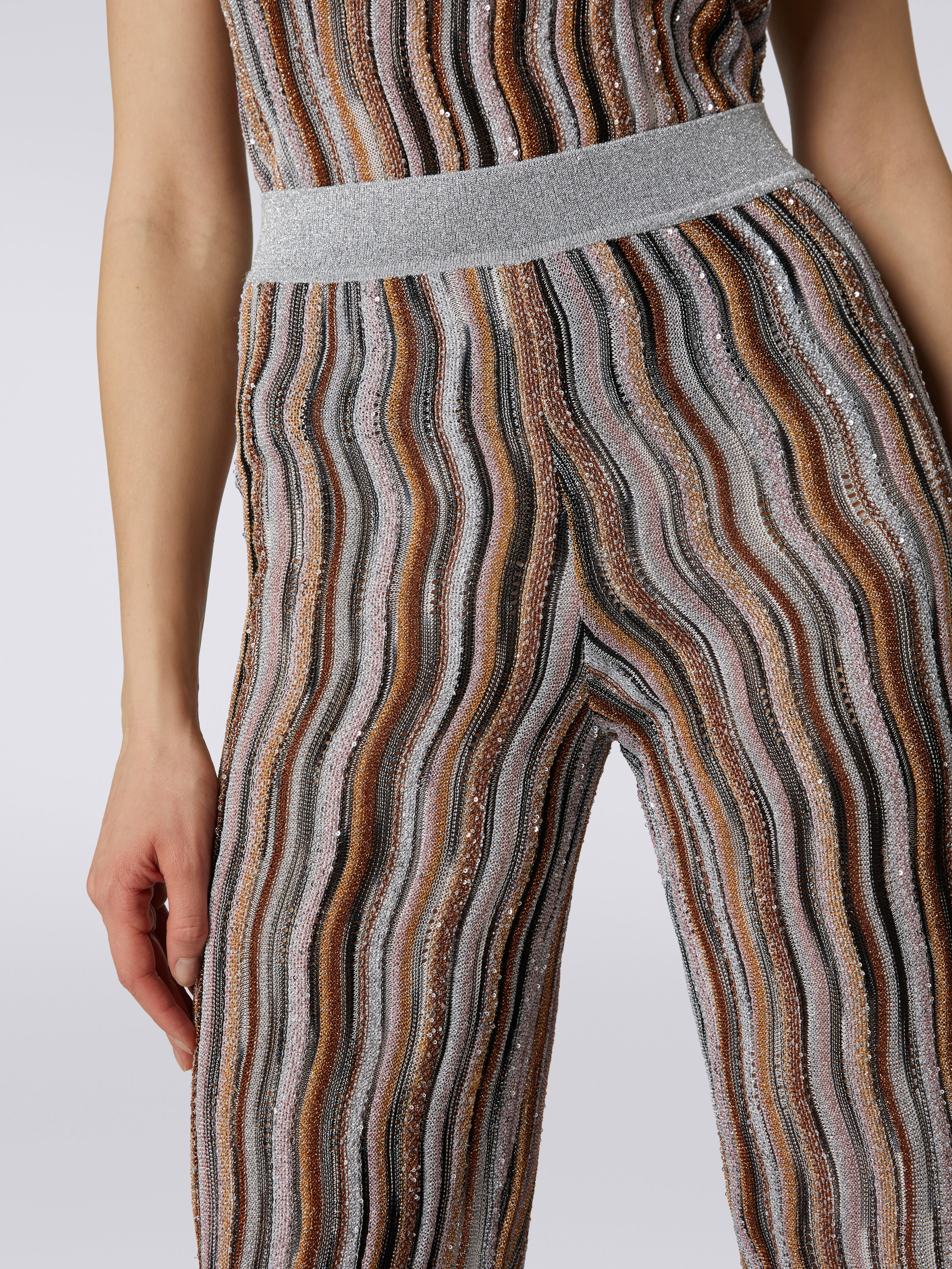 MISSONI ZIGZAG SEQUINED FLARED TROUSERS