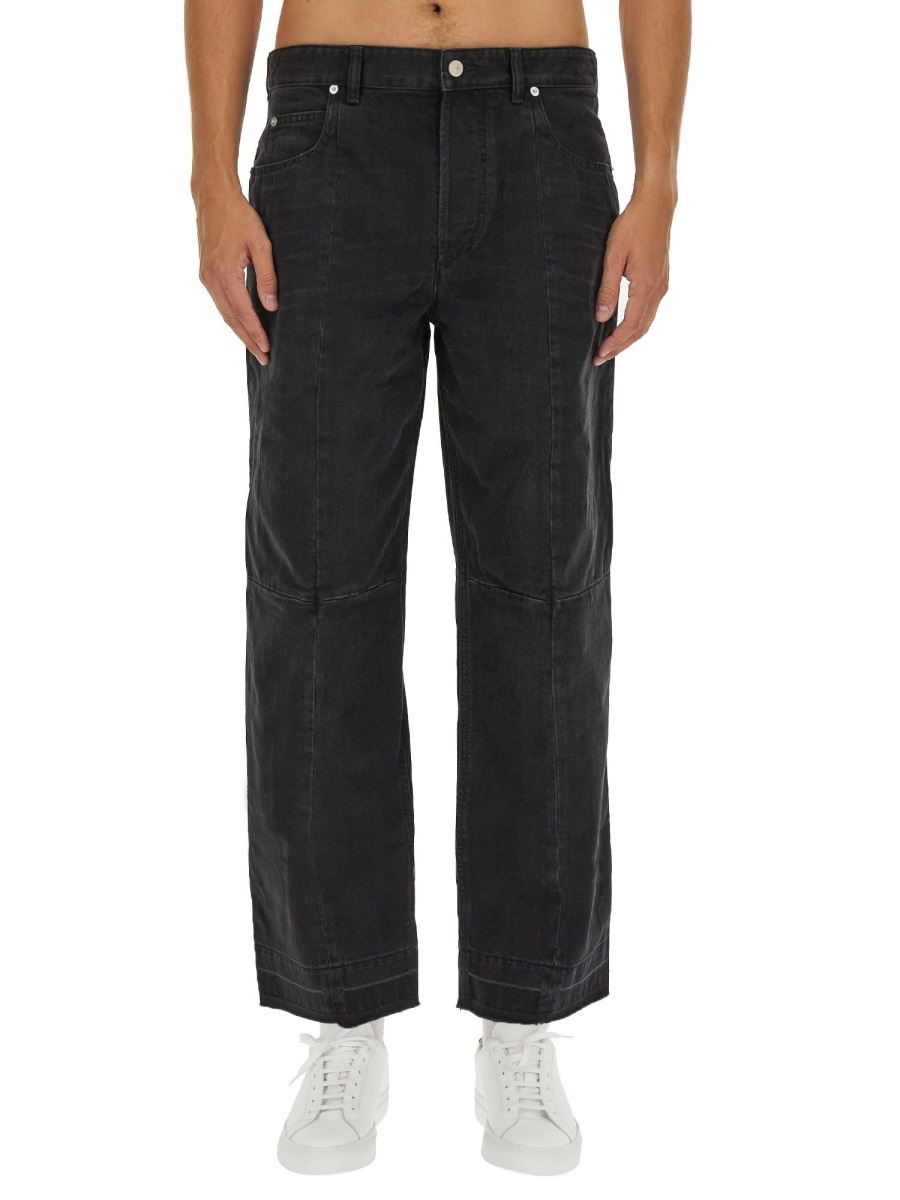 Isabel Marant Javi Straight Leg Trousers In Black