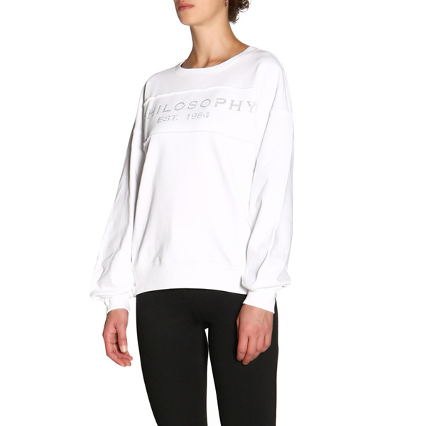 Shop Philosophy Di Lorenzo Serafini Round-necked Sweater In White