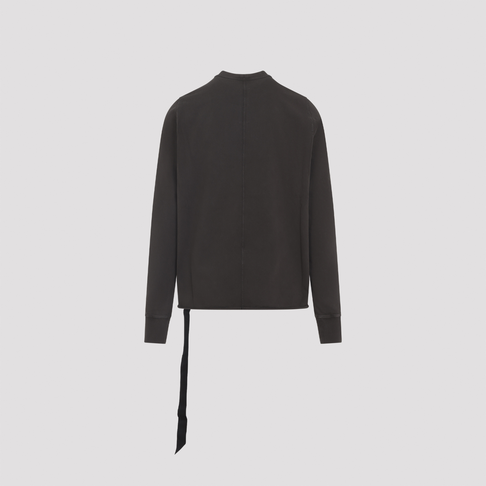 Rick Owens Drkshdw Long Sleeve Crew Neck Sweatshirt With Side Tie In Nude