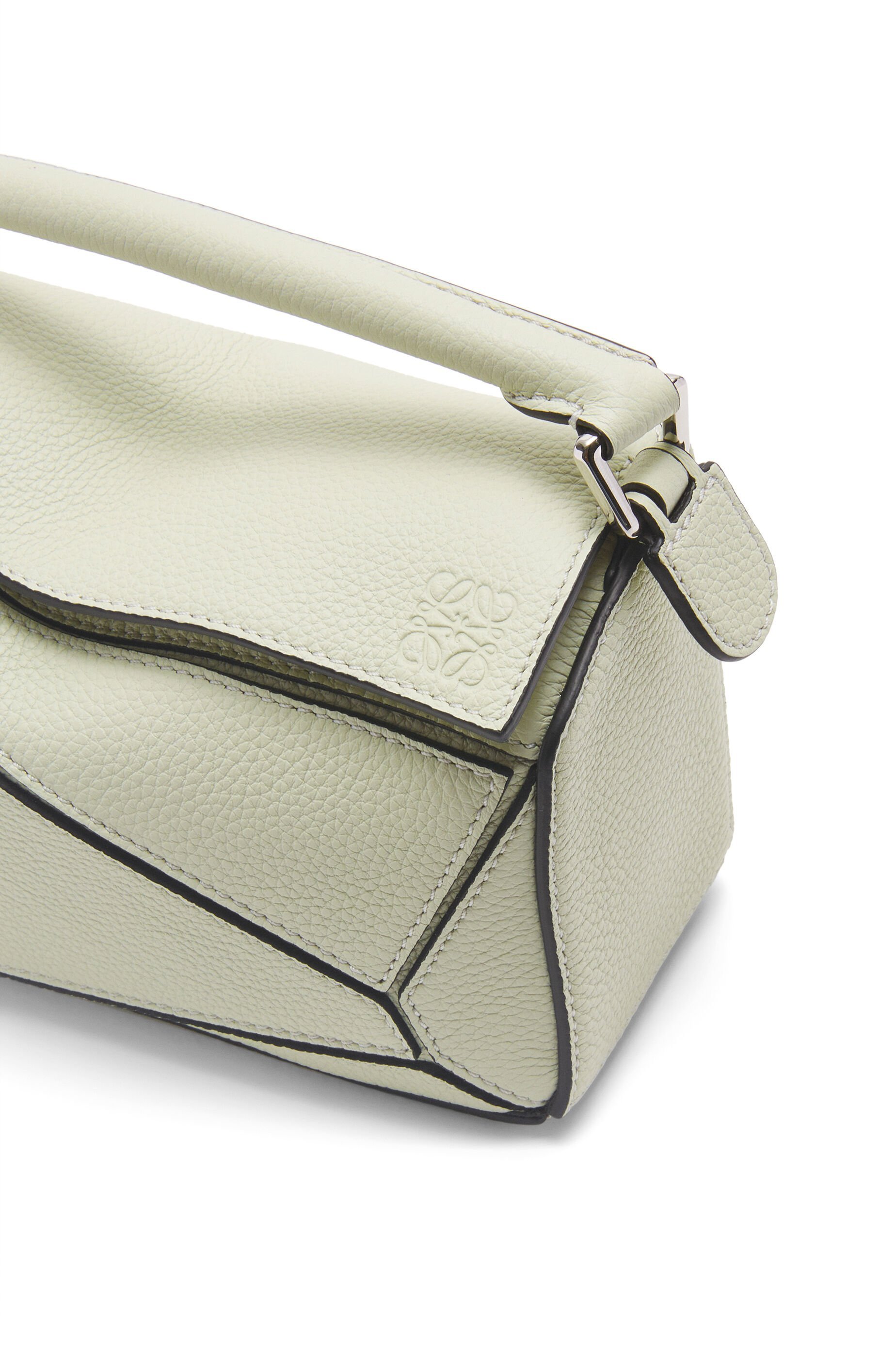 Loewe Mini Puzzle Shoulder Bag In Green
