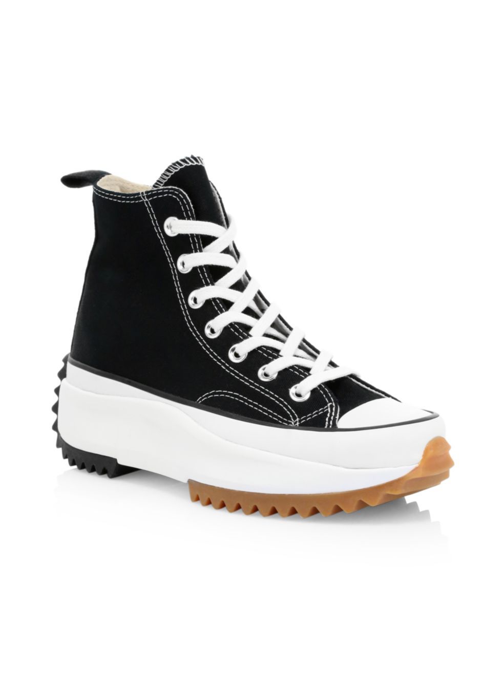 Converse Black Run Star Hike High Top Sneakers In Black