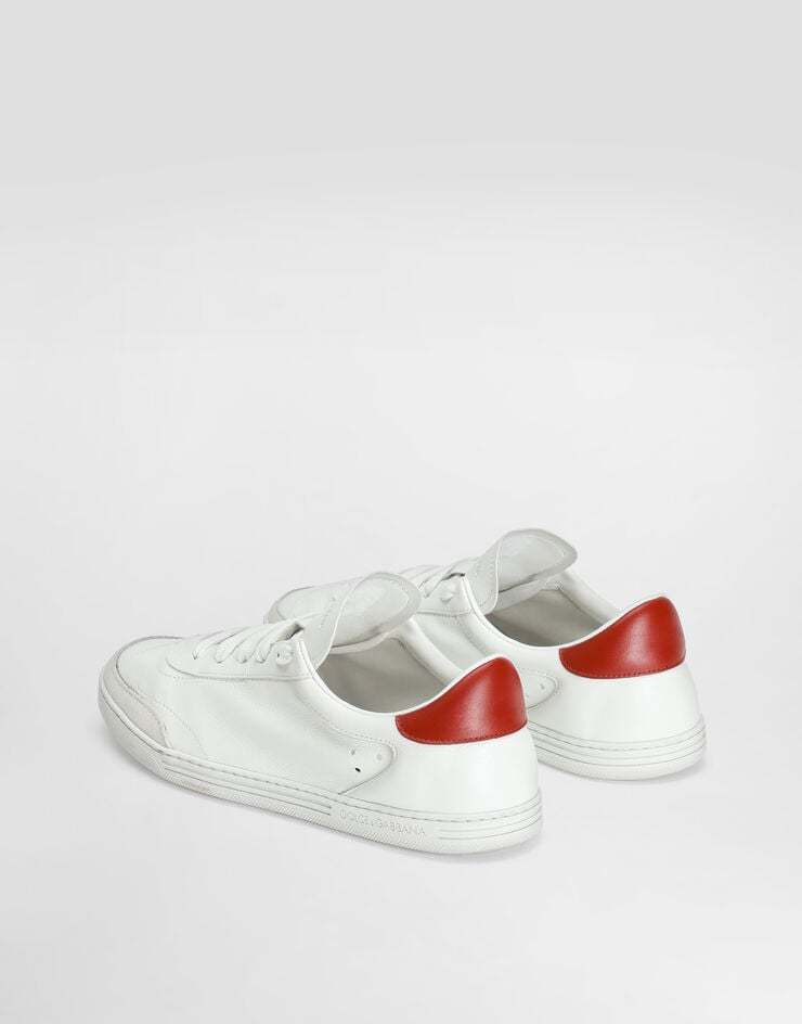 Dolce & Gabbana Saint Tropez Leather-panel Sneakers In White
