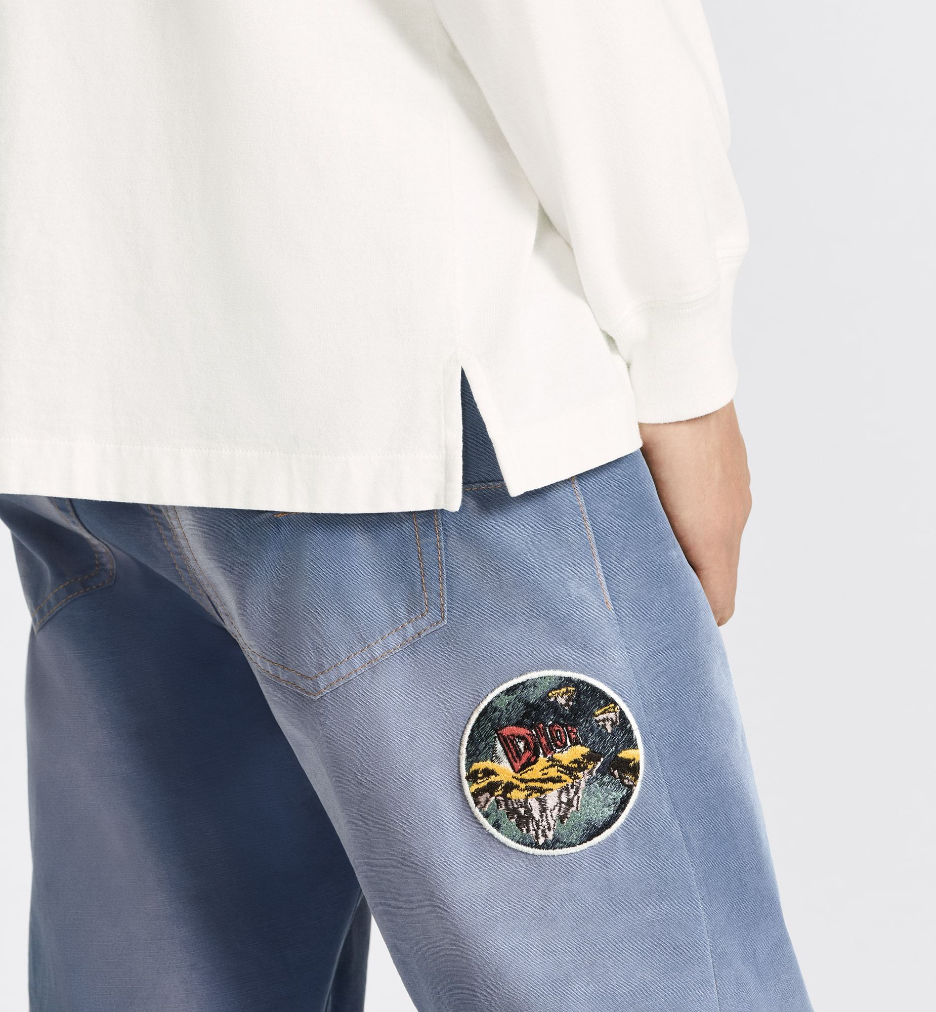 Dior Logo Jeans In Blue