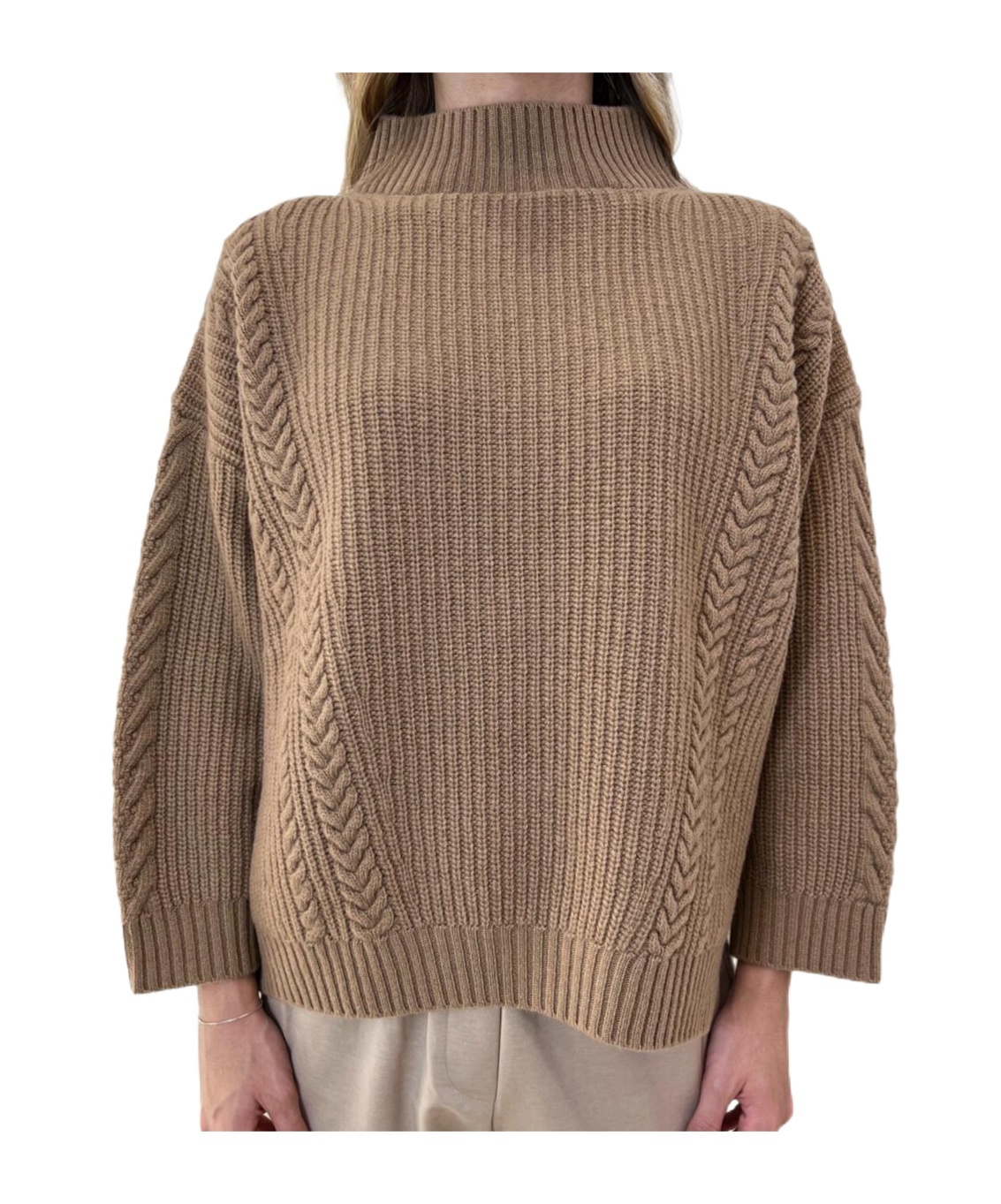 Weekend Max Mara Salita Ribbed Jumper In Brown