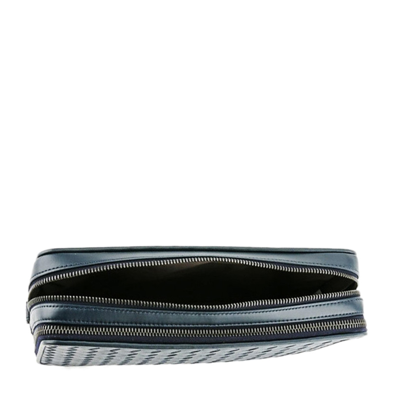 Bottega Veneta Woven Multi-layer Zipper Clutch In Green