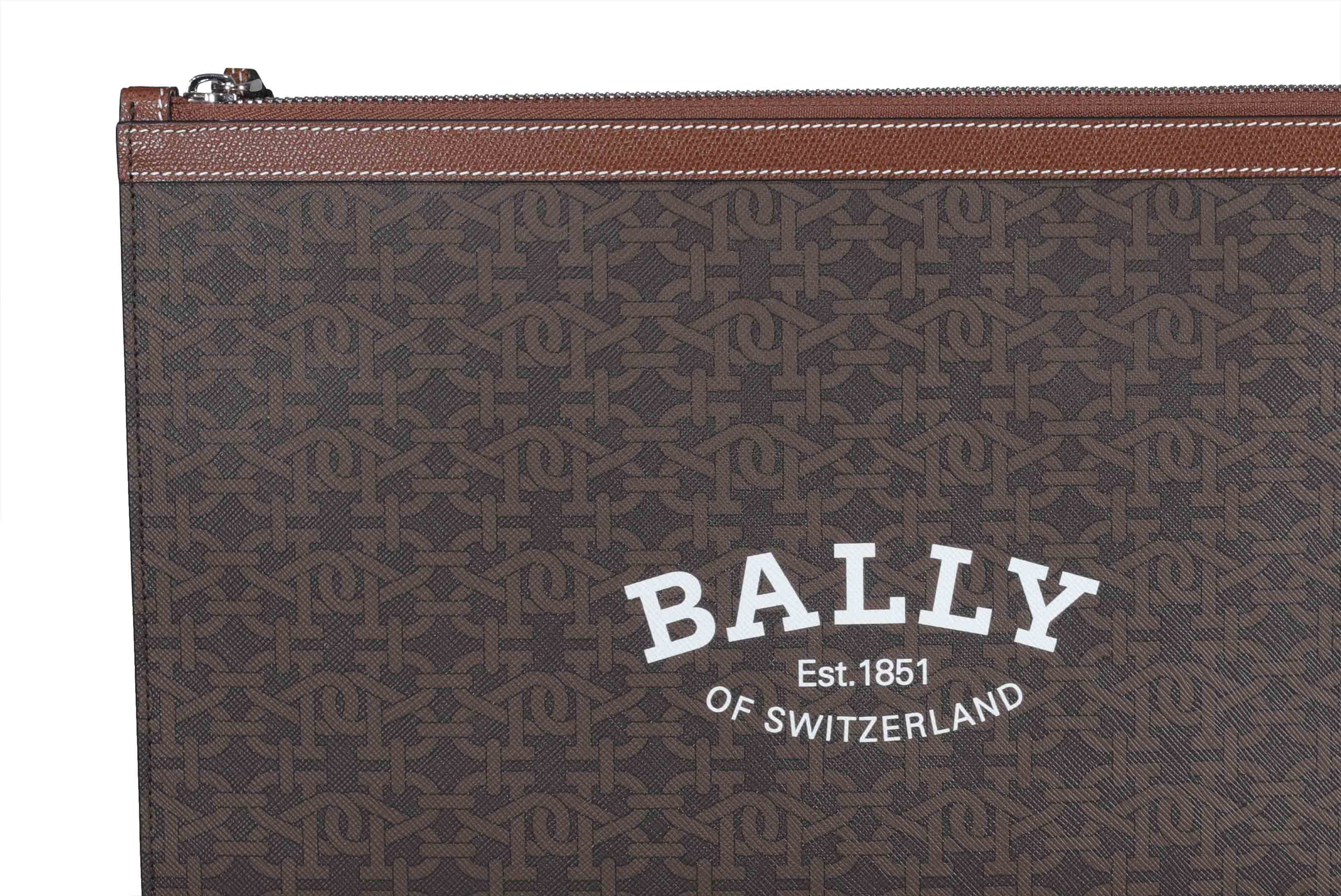 Bally Monogram Logo Handbag In Black