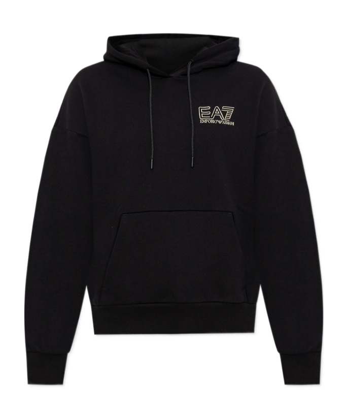 EA7 RAISED-LOGO HOODIE 
