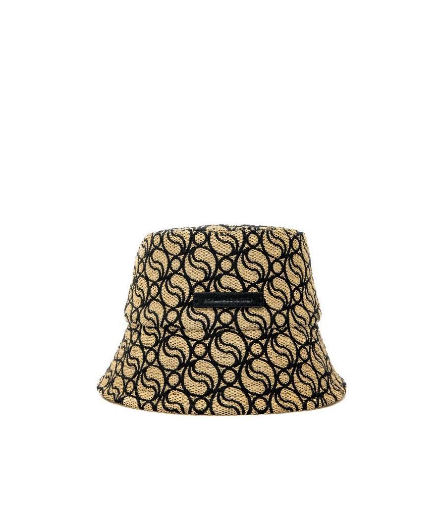 Stella Mccartney Logo Print Bucket Hat In Black