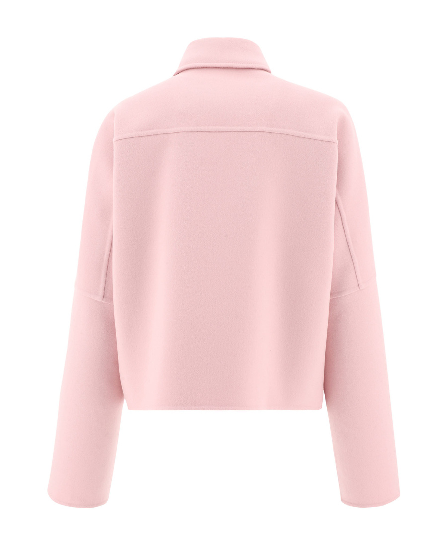 Jil Sander Collared Cropped Jackets Long Sleeves In Pink