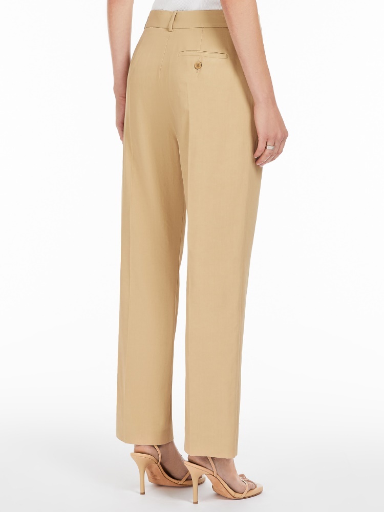 Sportmax Casual Trousers With Low Belt Loop In Nude